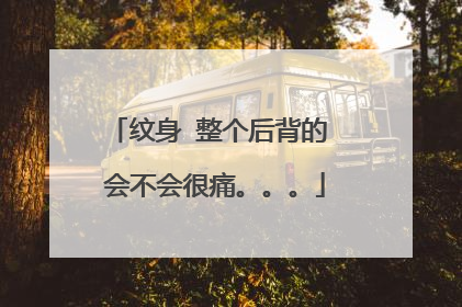 纹身 整个后背的 会不会很痛。。。