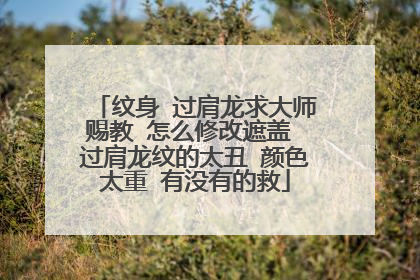 纹身 过肩龙求大师赐教 怎么修改遮盖 过肩龙纹的太丑 颜色太重 有没有的救