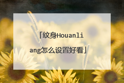 纹身Houanliang怎么设置好看