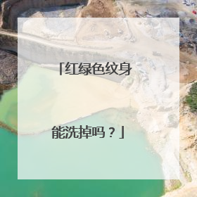 红绿色纹身能洗掉吗？