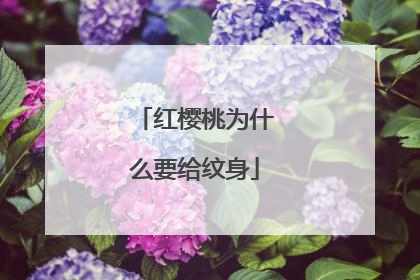 红樱桃为什么要给纹身