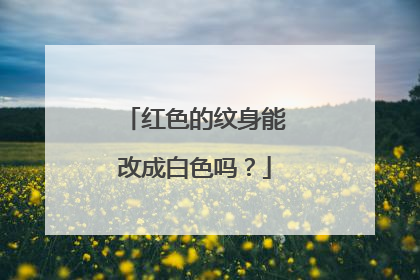 红色的纹身能改成白色吗？