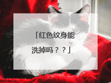 红色纹身能洗掉吗？？