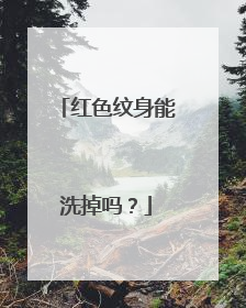 红色纹身能洗掉吗?