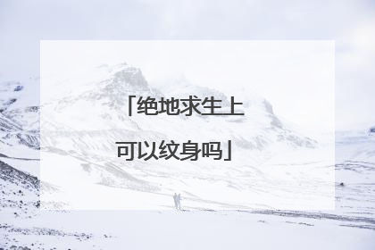 绝地求生上可以纹身吗