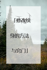 修改纹身的方法与窍门