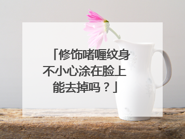 修饰啫喱纹身不小心涂在脸上能去掉吗？