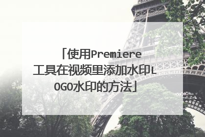 使用Premiere工具在视频里添加水印LOGO水印的方法