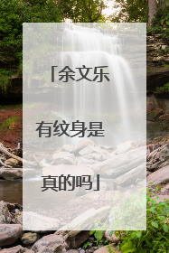 余文乐有纹身是真的吗