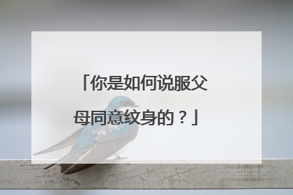 你是如何说服父母同意纹身的？