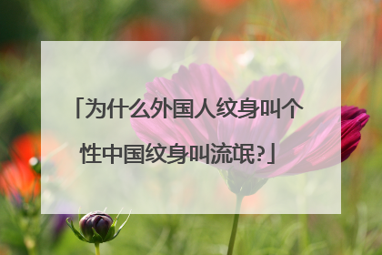 为什么外国人纹身叫个性中国纹身叫流氓?