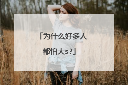 为什么好多人都怕大s?