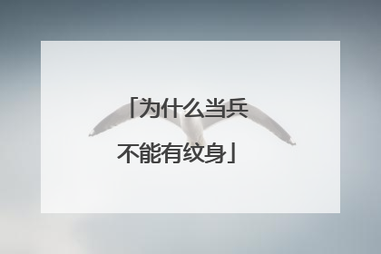 为什么当兵不能有纹身