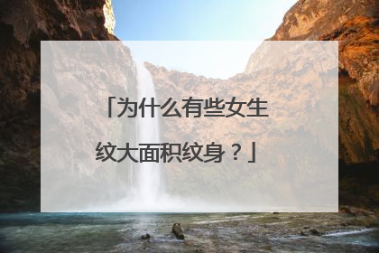 为什么有些女生纹大面积纹身？