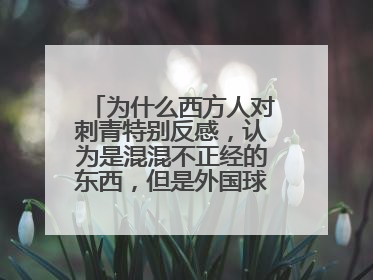 为什么西方人对刺青特别反感，认为是混混不正经的东西，但是外国球星在比赛的时候又说很酷为什么啊国外士