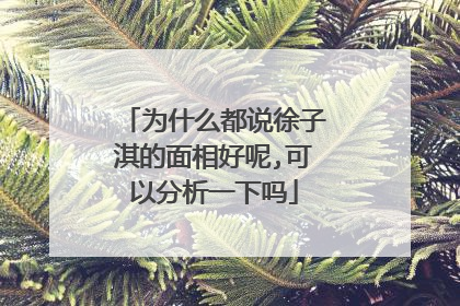 为什么都说徐子淇的面相好呢,可以分析一下吗
