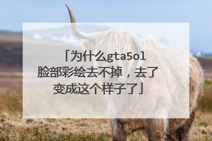 为什么gta5ol脸部彩绘去不掉,去了变成这个样子了