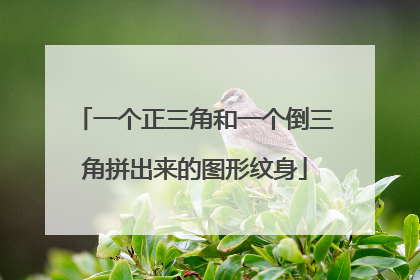 一个正三角和一个倒三角拼出来的图形纹身