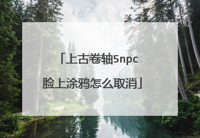 上古卷轴5npc脸上涂鸦怎么取消