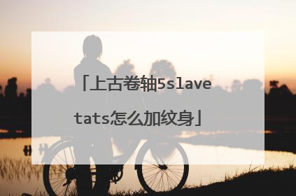 上古卷轴5slavetats怎么加纹身