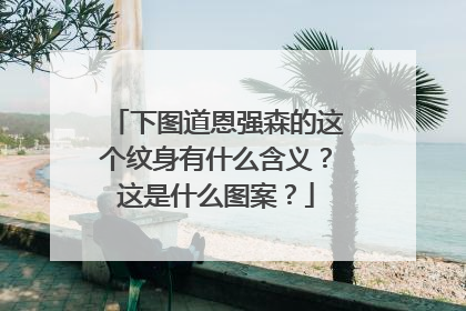 下图道恩强森的这个纹身有什么含义？这是什么图案？