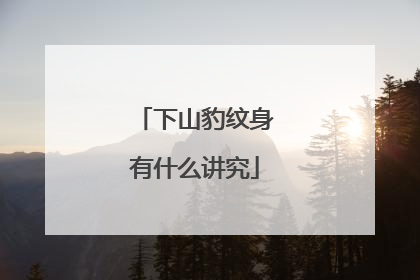下山豹纹身有什么讲究