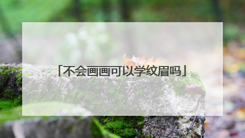 不会画画可以学纹眉吗