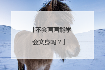不会画画能学会文身吗？