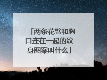 两条花臂和胸口连在一起的纹身图案叫什么