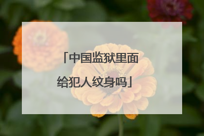 中国监狱里面给犯人纹身吗