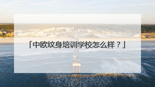 中欧纹身培训学校怎么样？