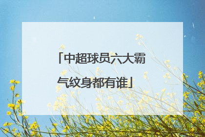 中超球员六大霸气纹身都有谁