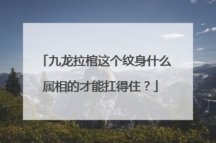 九龙拉棺这个纹身什么属相的才能扛得住？