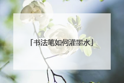 书法笔如何灌墨水