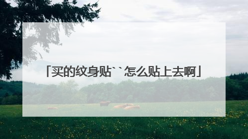 买的纹身贴``怎么贴上去啊