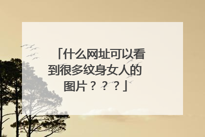什么网址可以看到很多纹身女人的图片？？？