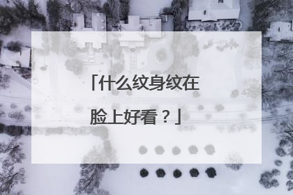 什么纹身纹在脸上好看？
