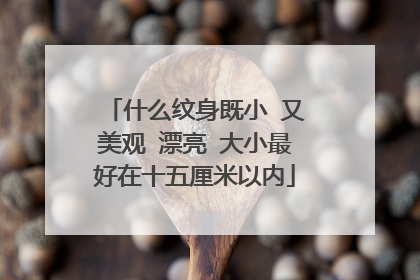 什么纹身既小 又美观 漂亮 大小最好在十五厘米以内