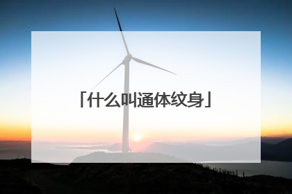 什么叫通体纹身