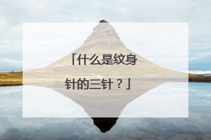 什么是纹身针的三针？