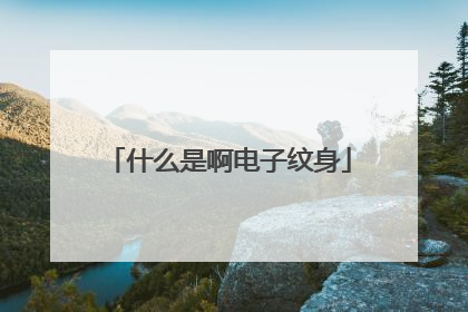 什么是啊电子纹身