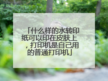 什么样的水转印纸可以印在皮肤上，打印机是自己用的普通打印机