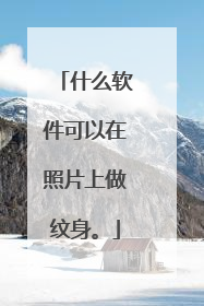 什么软件可以在照片上做纹身。