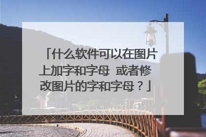 什么软件可以在图片上加字和字母 或者修改图片的字和字母？
