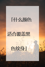 什么颜色适合覆盖黑色纹身