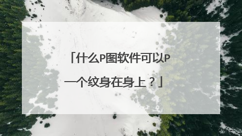 什么P图软件可以P一个纹身在身上?