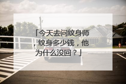 今天去问纹身师，纹身多少钱，他为什么没回？