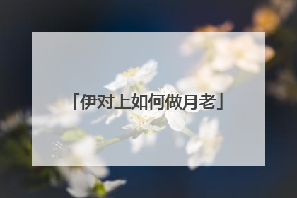 伊对上如何做月老