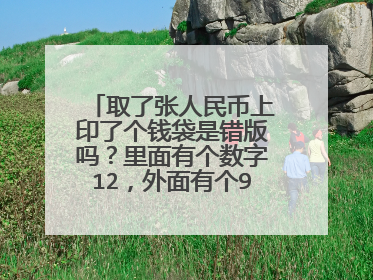 取了张人民币上印了个钱袋是错版吗?里面有个数字12,外面有个9.求解