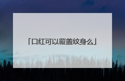 口红可以覆盖纹身么